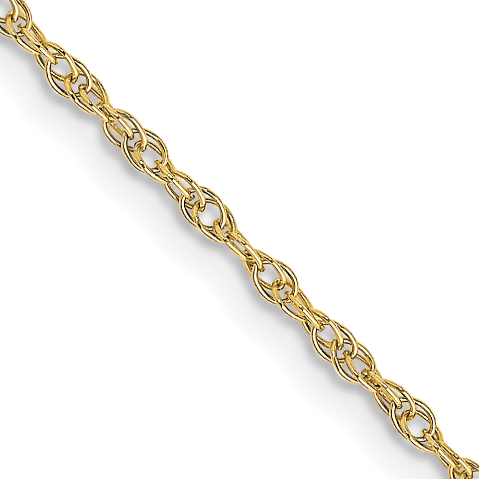Gold (10K & 14K) Carded Cable Rope Chain - 10k Yellow Gold / 16 in / 1.35 mm
