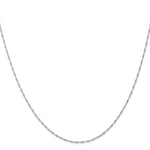Gold (10K & 14K) Carded Singapore Chain - 10k White Gold / 16 in