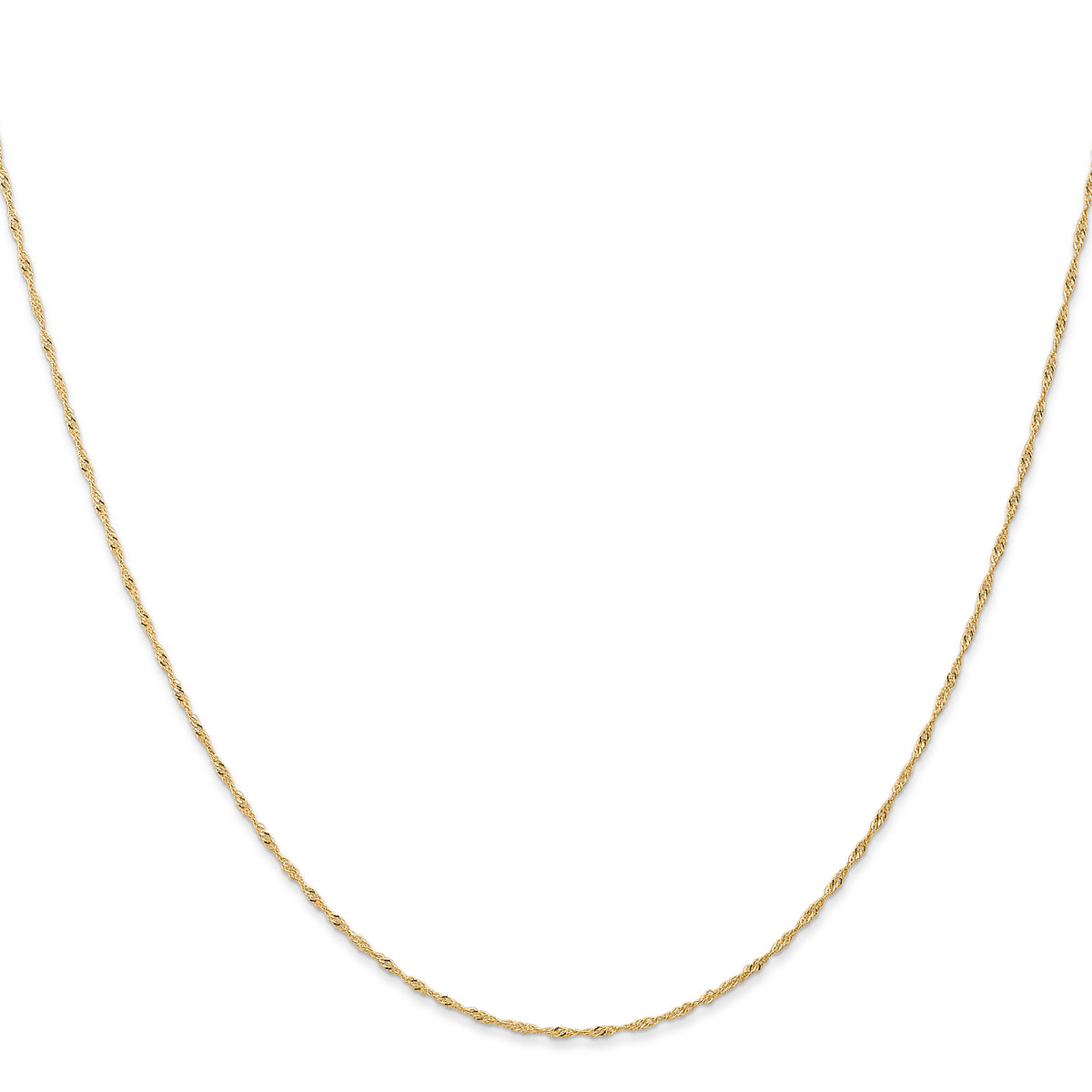 Gold (10K & 14K) Carded Singapore Chain - 10k Yellow Gold / 16 in