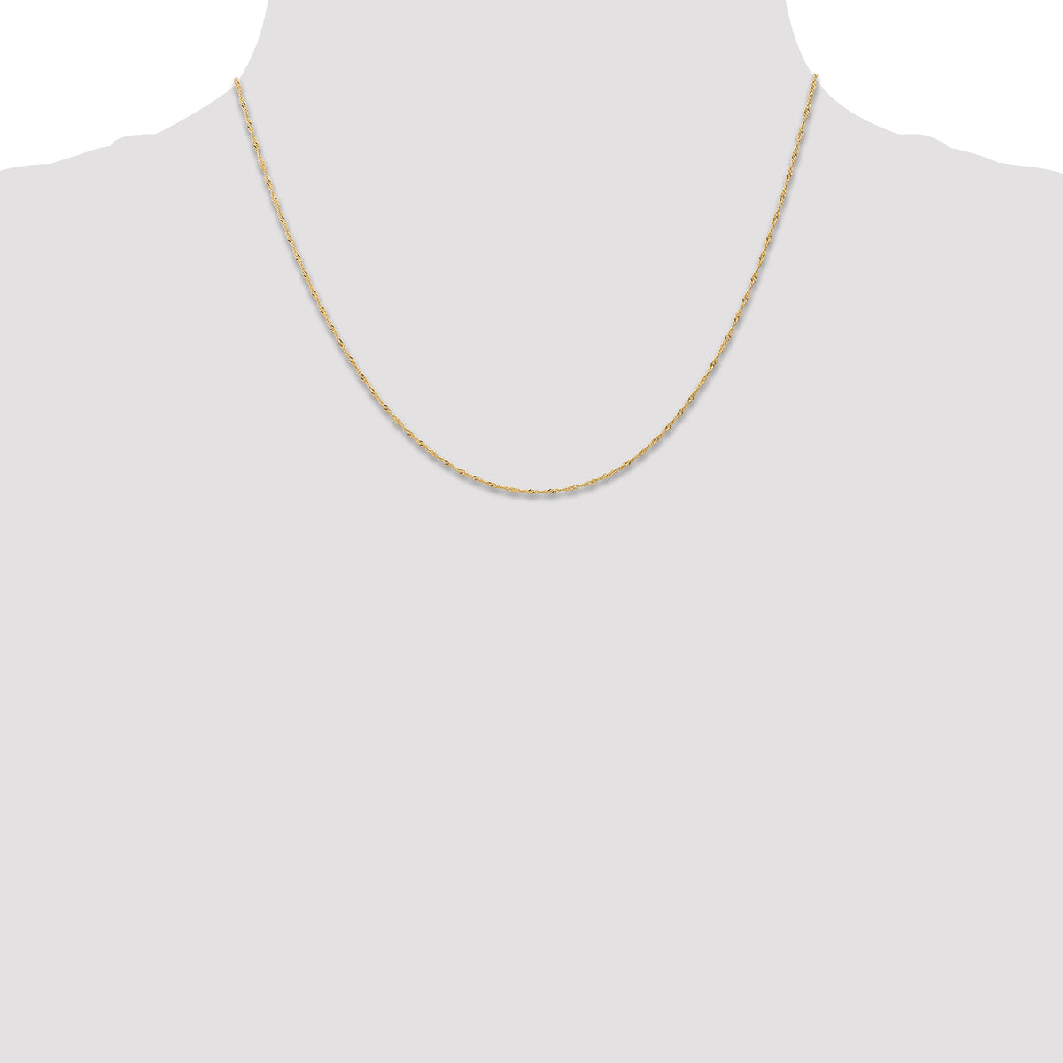 Gold (10K & 14K) Carded Singapore Chain - 10k Yellow Gold / 18 in