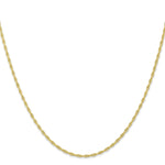 Gold (10K & 14K) Carded Cable Rope Chain - 10k Yellow Gold / 16 in / 1.55 mm