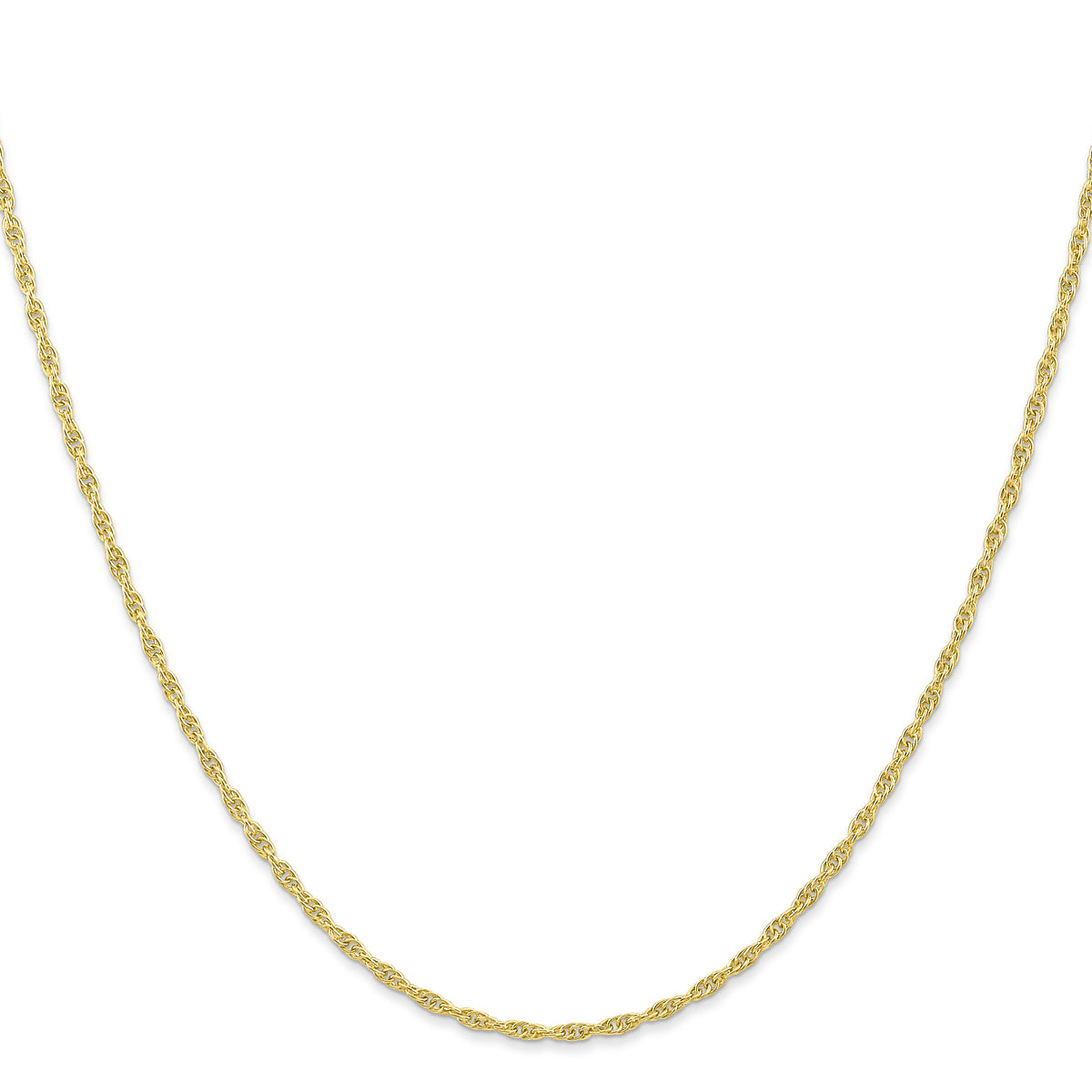 Gold (10K & 14K) Carded Cable Rope Chain - 10k Yellow Gold / 16 in / 1.55 mm