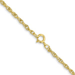 Gold (10K & 14K) Carded Cable Rope Chain - 10k Yellow Gold / 16 in / 1.55 mm