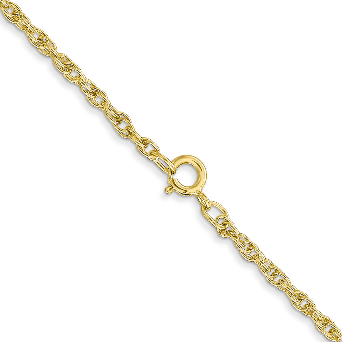 Gold (10K & 14K) Carded Cable Rope Chain - 10k Yellow Gold / 16 in / 1.55 mm