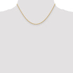 Gold (10K & 14K) Carded Cable Rope Chain - 10k Yellow Gold / 16 in / 1.55 mm