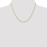 Gold (10K & 14K) Carded Cable Rope Chain - 10k Yellow Gold / 18 in / 1.55 mm