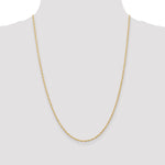 Gold (10K & 14K) Carded Cable Rope Chain - 10k Yellow Gold / 24 in / 1.55 mm