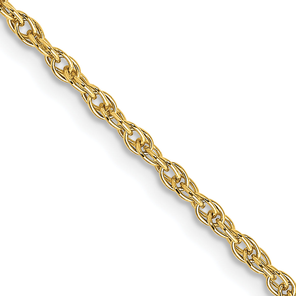 Gold (10K & 14K) Carded Cable Rope Chain - 10k Yellow Gold / 16 in / 1.55 mm