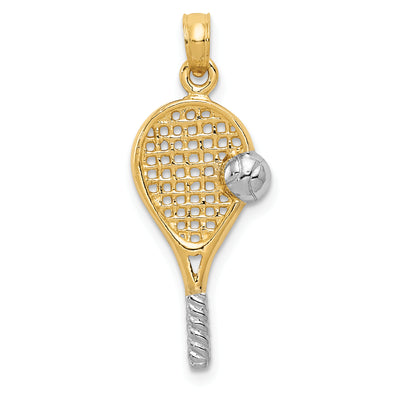 Gold Polished Tennis Pendant