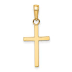 Gold Polished Latin Pendant - 10k Yellow Gold / 12 x 22 mm / 27x12mm
