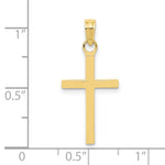 Gold Polished Latin Pendant - 10k Yellow Gold / 12 x 22 mm / 27x12mm