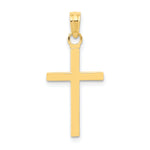 Gold Polished Latin Pendant - 10k Yellow Gold / 12 x 22 mm / 27x12mm