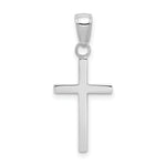 Gold Polished Latin Pendant - 10k White Gold / 12 x 18.7 mm / 23.7x12mm