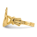 Polished Claddagh Ring - 10k Yellow Gold