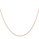 10K Rose Gold .5mm Cable Rope Chain - 24 inch