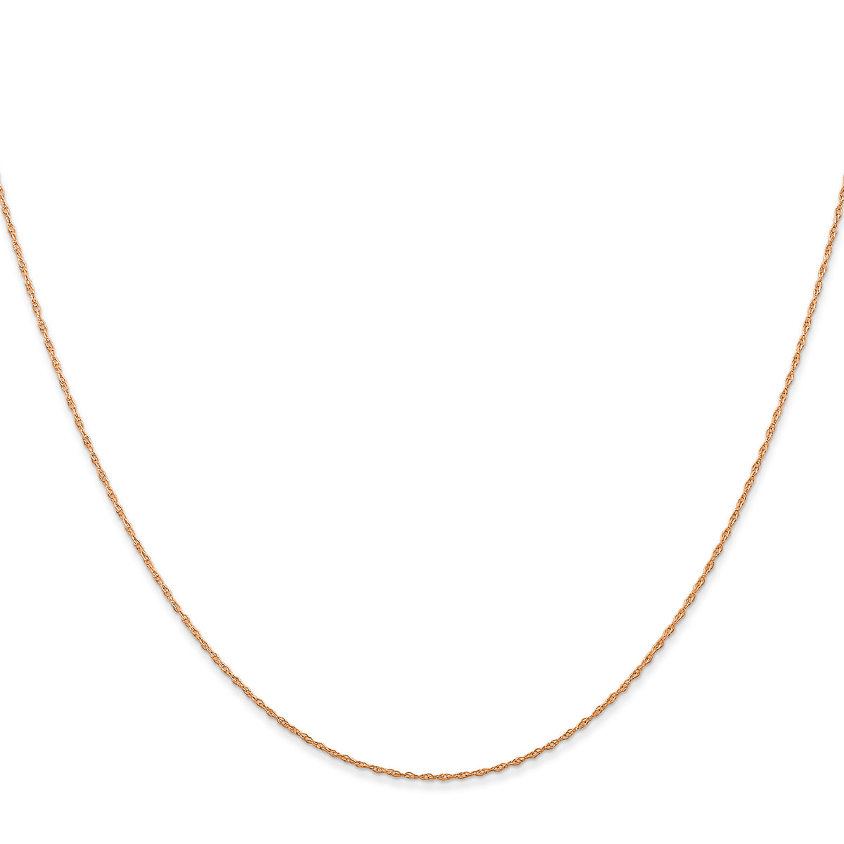 10K Rose Gold .5mm Cable Rope Chain - 24 inch
