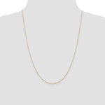 10K Rose Gold .5mm Cable Rope Chain - 24 inch