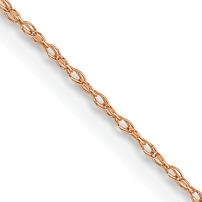 10K Rose Gold .5mm Cable Rope Chain - 24 inch