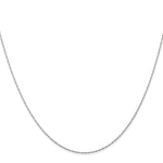 Gold (10K & 14K) Carded Cable Rope Chain - 10k White Gold / 16 in / 0.5 mm