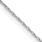 Gold (10K & 14K) Carded Cable Rope Chain - 10k White Gold / 16 in / 0.5 mm