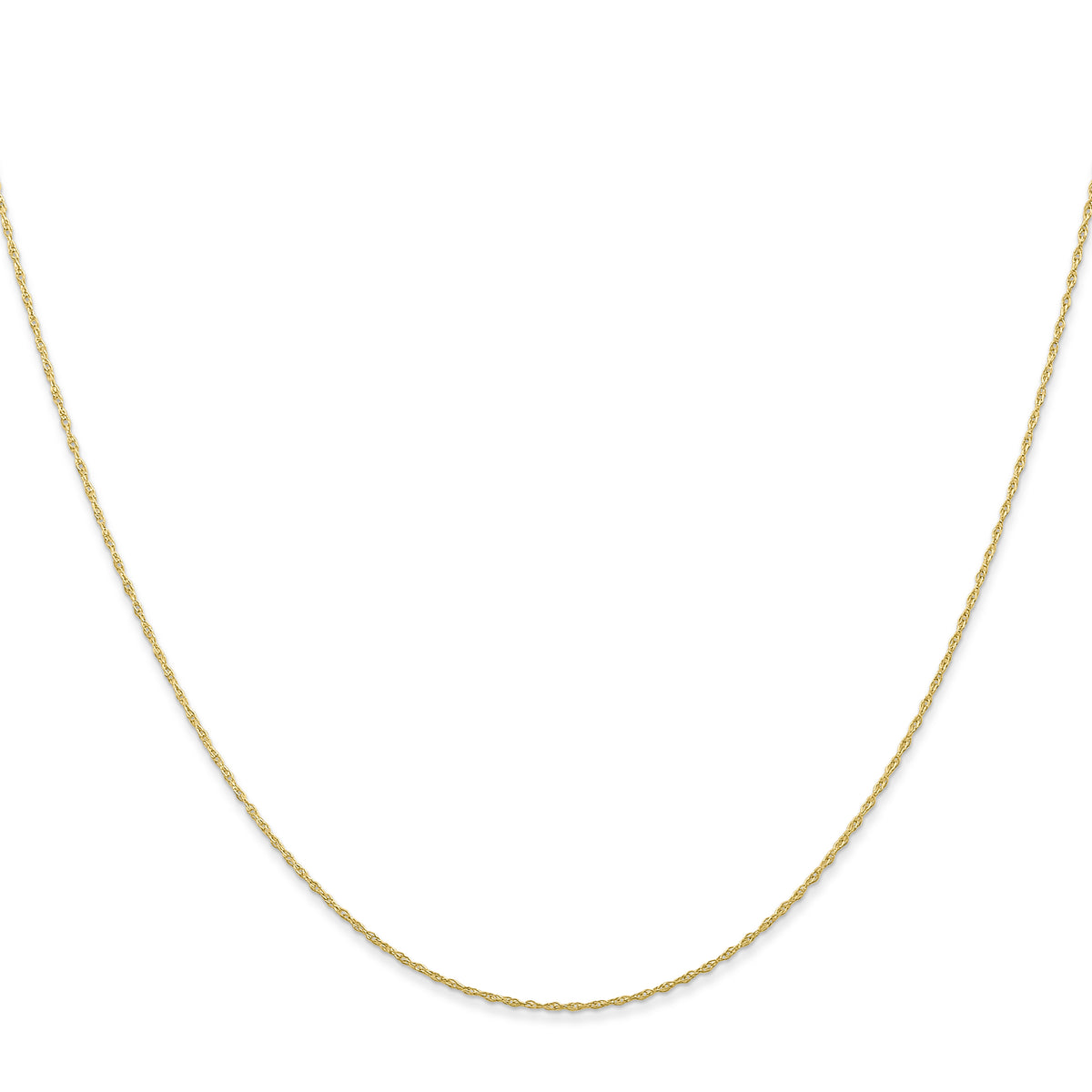 Gold (10K & 14K) Carded Cable Rope Chain - 10k Yellow Gold / 16 in / 0.5 mm