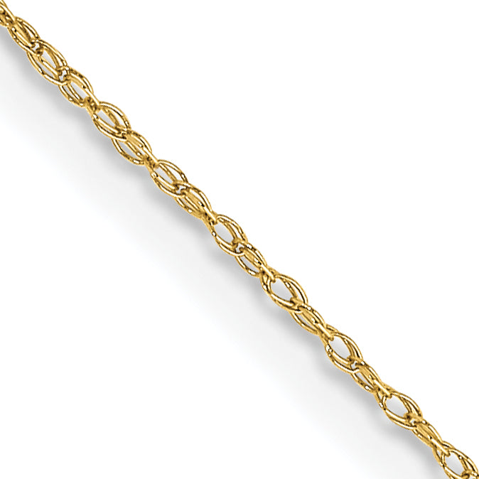 Gold (10K & 14K) Carded Cable Rope Chain - 10k Yellow Gold / 16 in / 0.5 mm