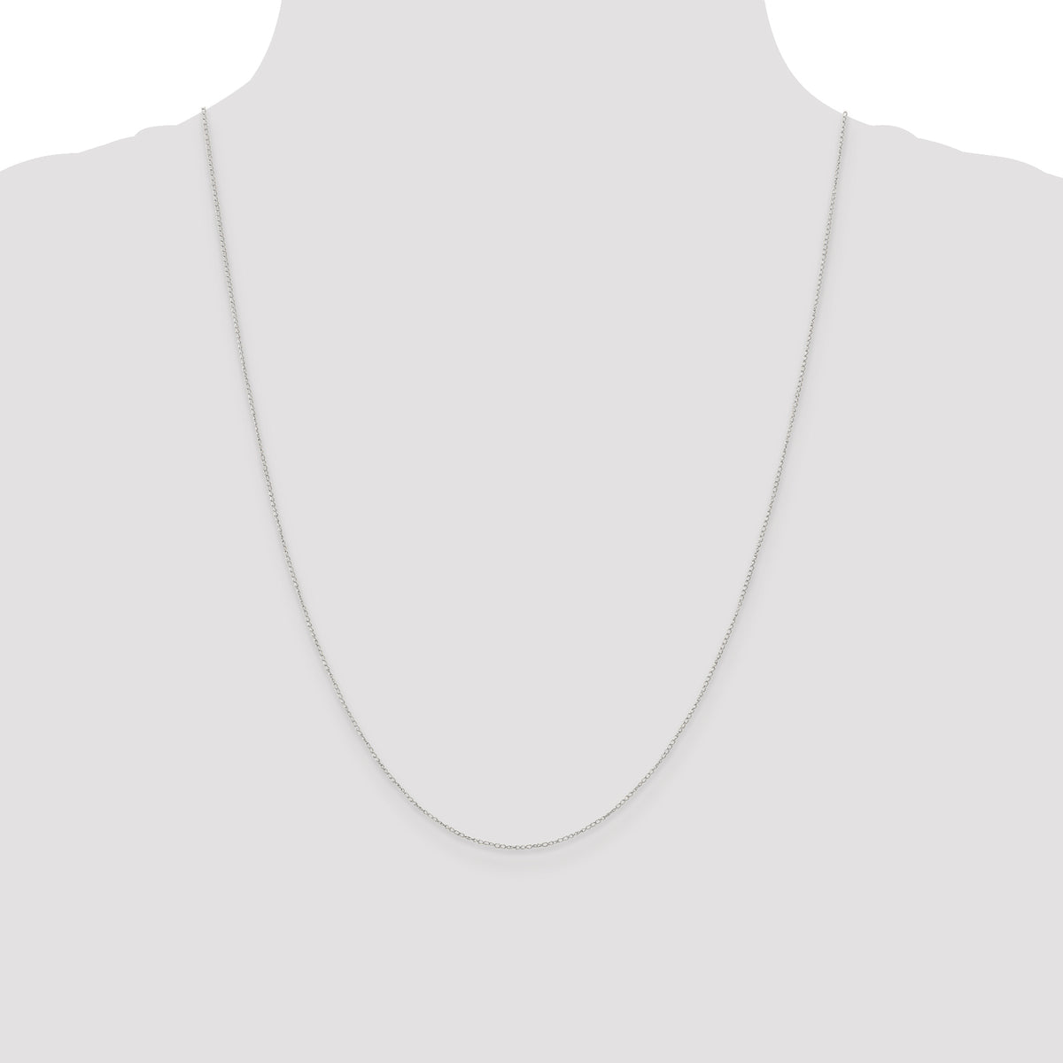 Gold (10K & 14K) Carded Curb Chain - 10k White Gold / 24 in / 0.42 mm