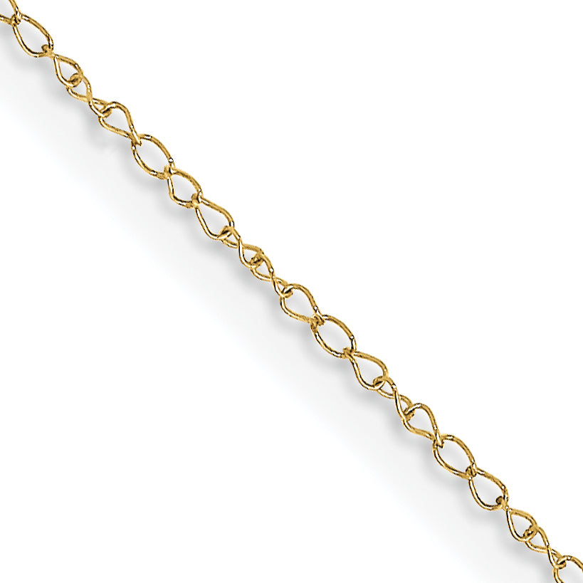 Gold (10K & 14K) Carded Curb Chain - 10k Yellow Gold / 16 in / 0.42 mm