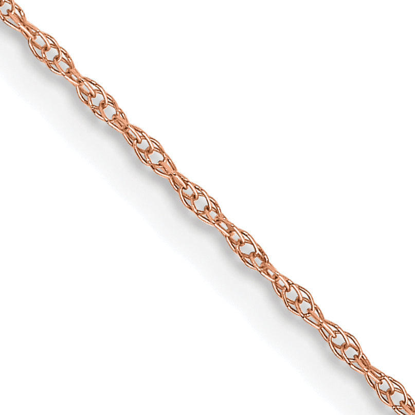 Gold (10K & 14K) Carded Cable Rope Chain - 10k Rose Gold / 16 in / 0.6 mm