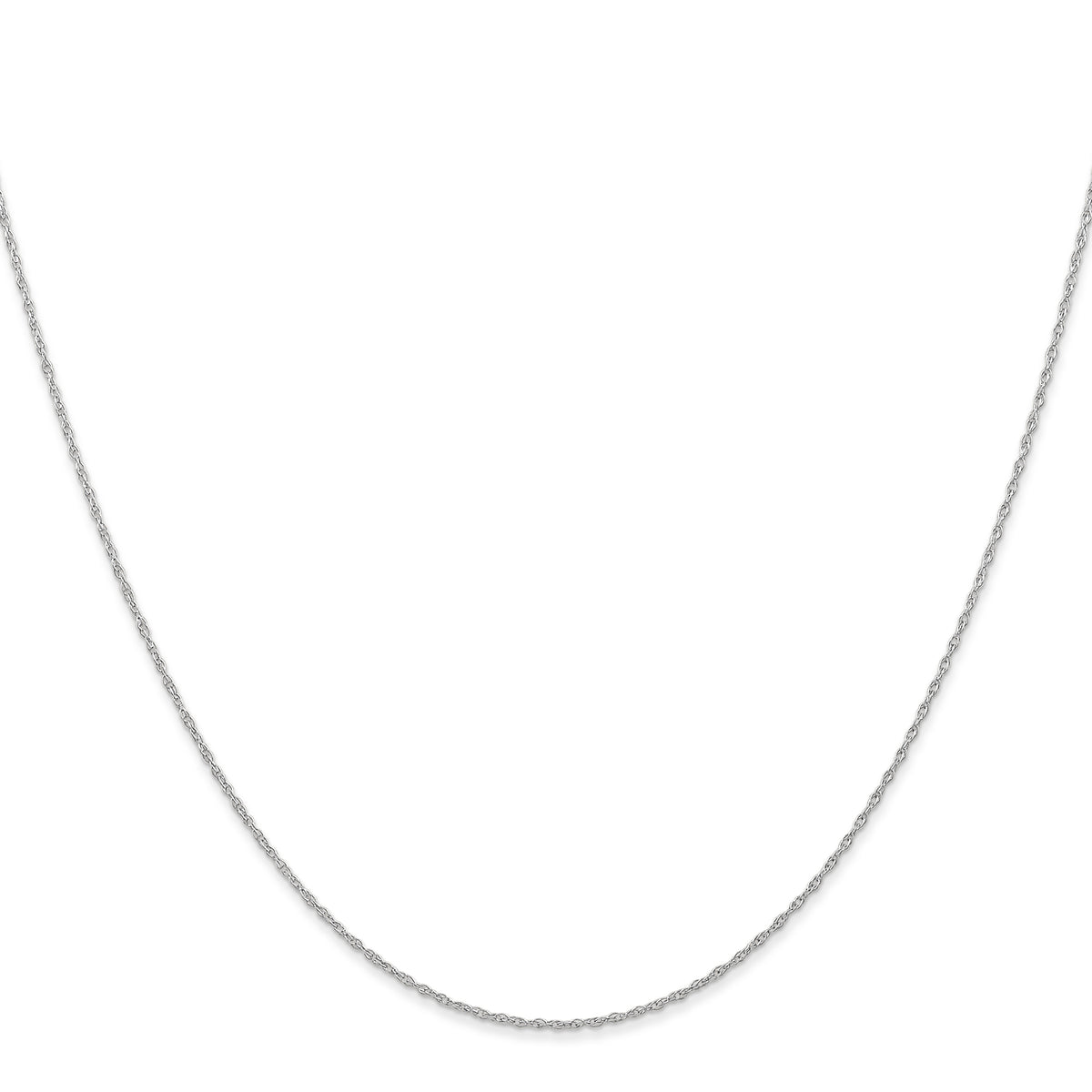 Gold (10K & 14K) Carded Cable Rope Chain - 10k White Gold / 13 in / 0.6 mm#10k White Gold_0.6 mm