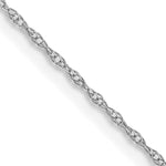 Gold (10K & 14K) Carded Cable Rope Chain - 10k White Gold / 13 in / 0.6 mm