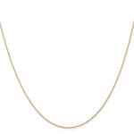 Gold (10K & 14K) Carded Cable Rope Chain - 10k Yellow Gold / 13 in / 0.6 mm