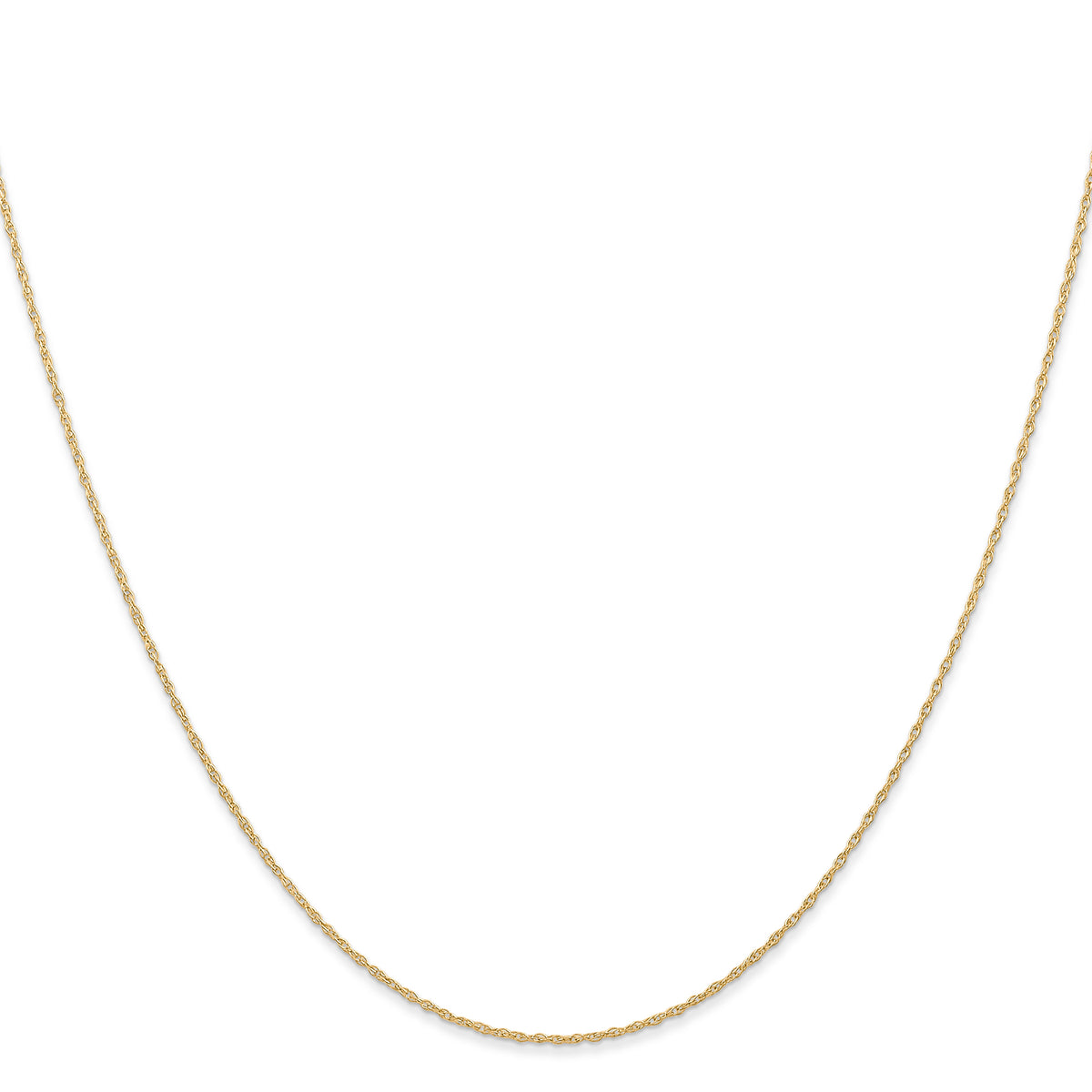 Gold (10K & 14K) Carded Cable Rope Chain - 10k Yellow Gold / 13 in / 0.6 mm