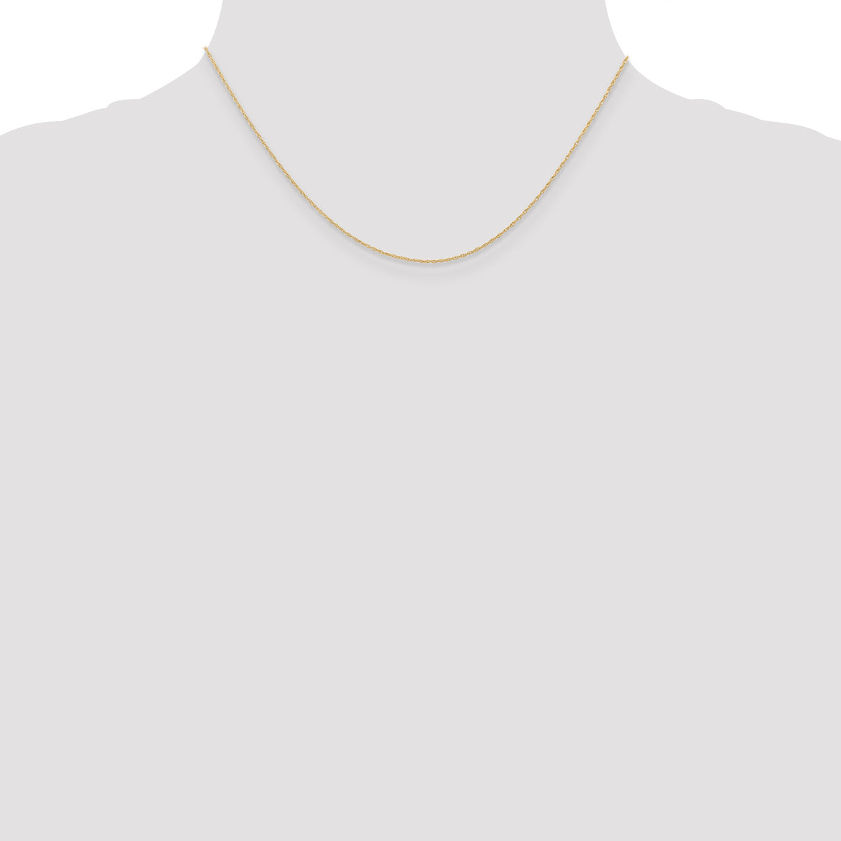 Gold (10K & 14K) Carded Cable Rope Chain - 10k Yellow Gold / 16 in / 0.6 mm