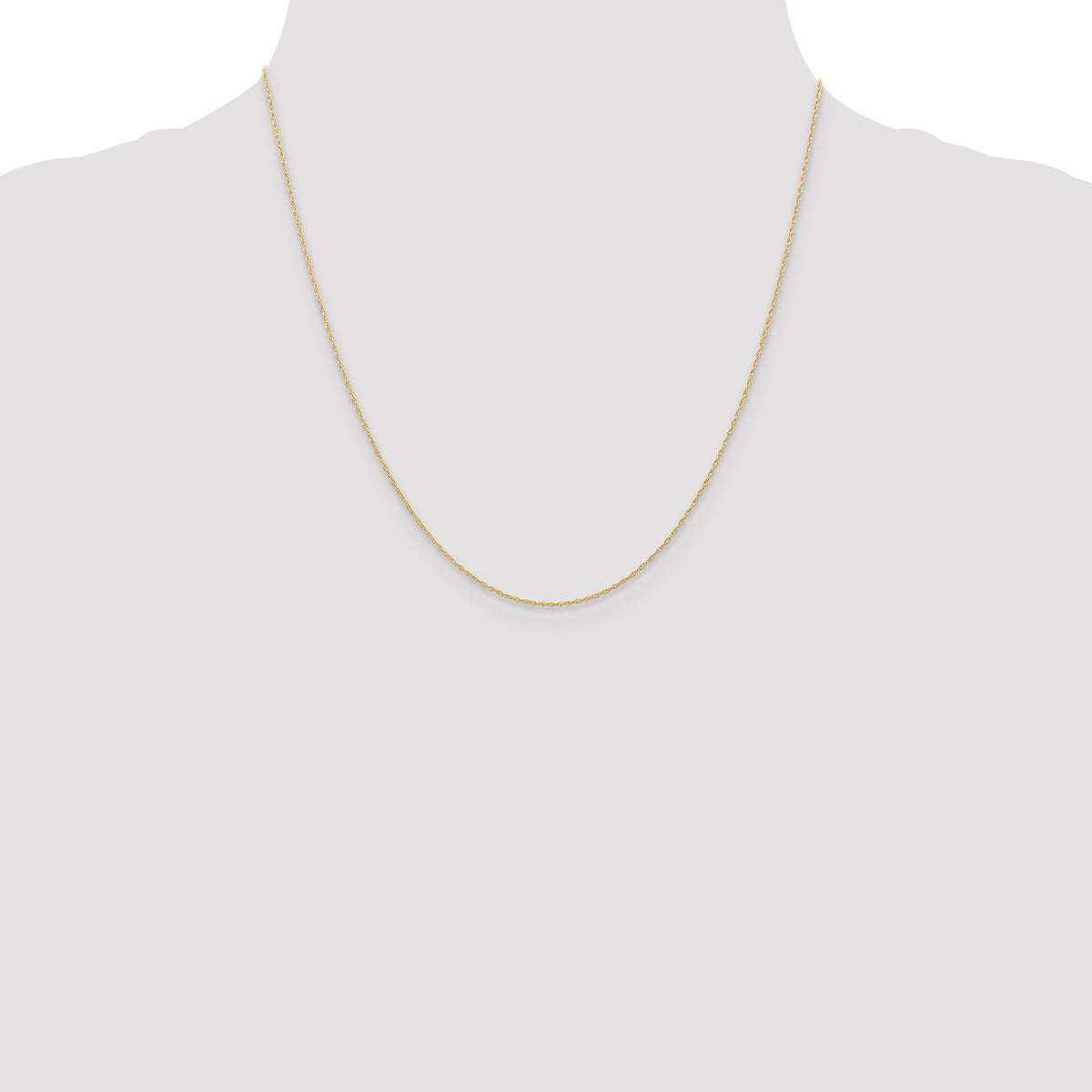 Gold (10K & 14K) Carded Cable Rope Chain - 10k Yellow Gold / 20 in / 0.6 mm
