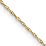 Gold (10K & 14K) Carded Cable Rope Chain - 10k Yellow Gold / 13 in / 0.6 mm