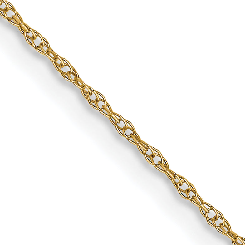Gold (10K & 14K) Carded Cable Rope Chain - 10k Yellow Gold / 13 in / 0.6 mm