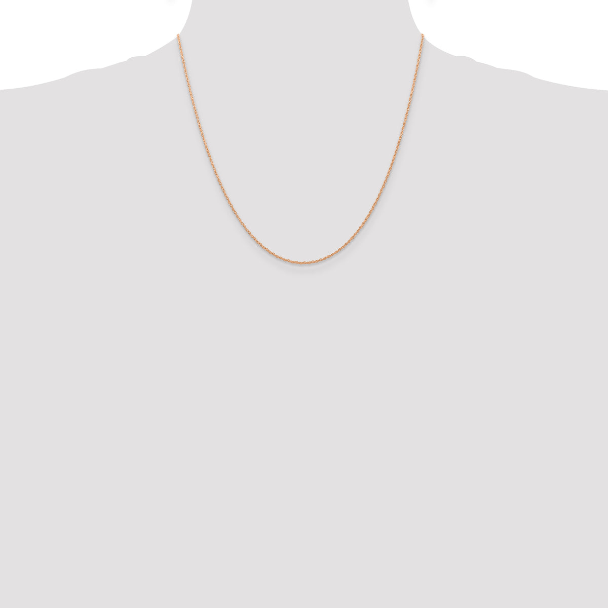 Gold (10K & 14K) Carded Cable Rope Chain - 10k Rose Gold / 20 in / 0.7 mm