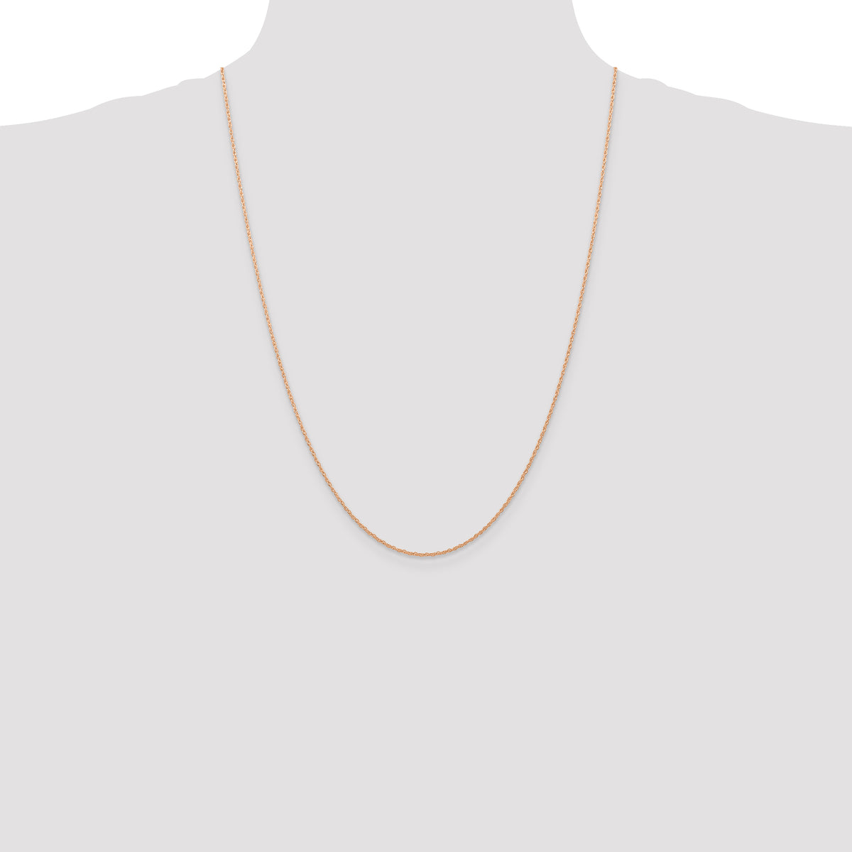 Gold (10K & 14K) Carded Cable Rope Chain - 10k Rose Gold / 24 in / 0.7 mm