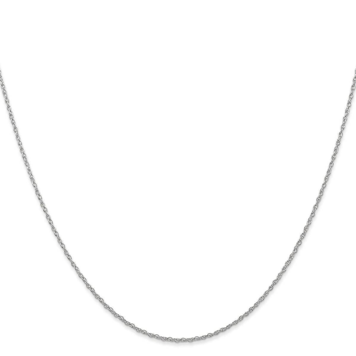 Gold (10K & 14K) Carded Cable Rope Chain - 10k White Gold / 16 in / 0.7 mm