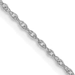 Gold (10K & 14K) Carded Cable Rope Chain - 10k White Gold / 16 in / 0.7 mm