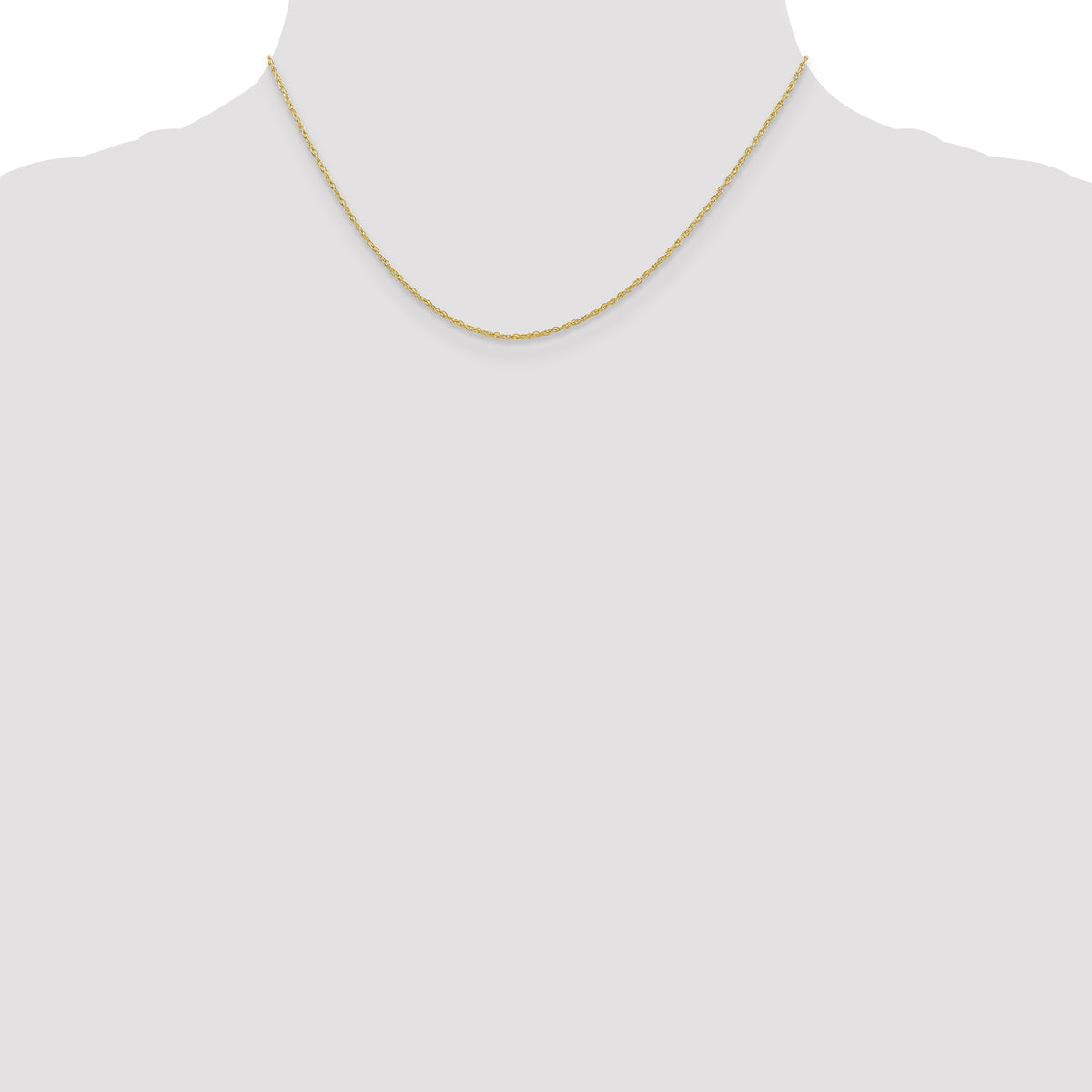 Gold (10K & 14K) Carded Cable Rope Chain - 10k Yellow Gold / 16 in / 0.7 mm