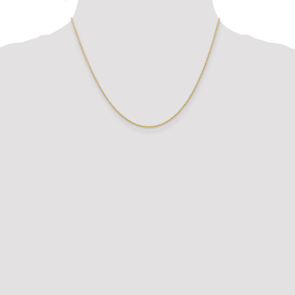 Gold (10K & 14K) Carded Cable Rope Chain - 10k Yellow Gold / 18 in / 0.7 mm