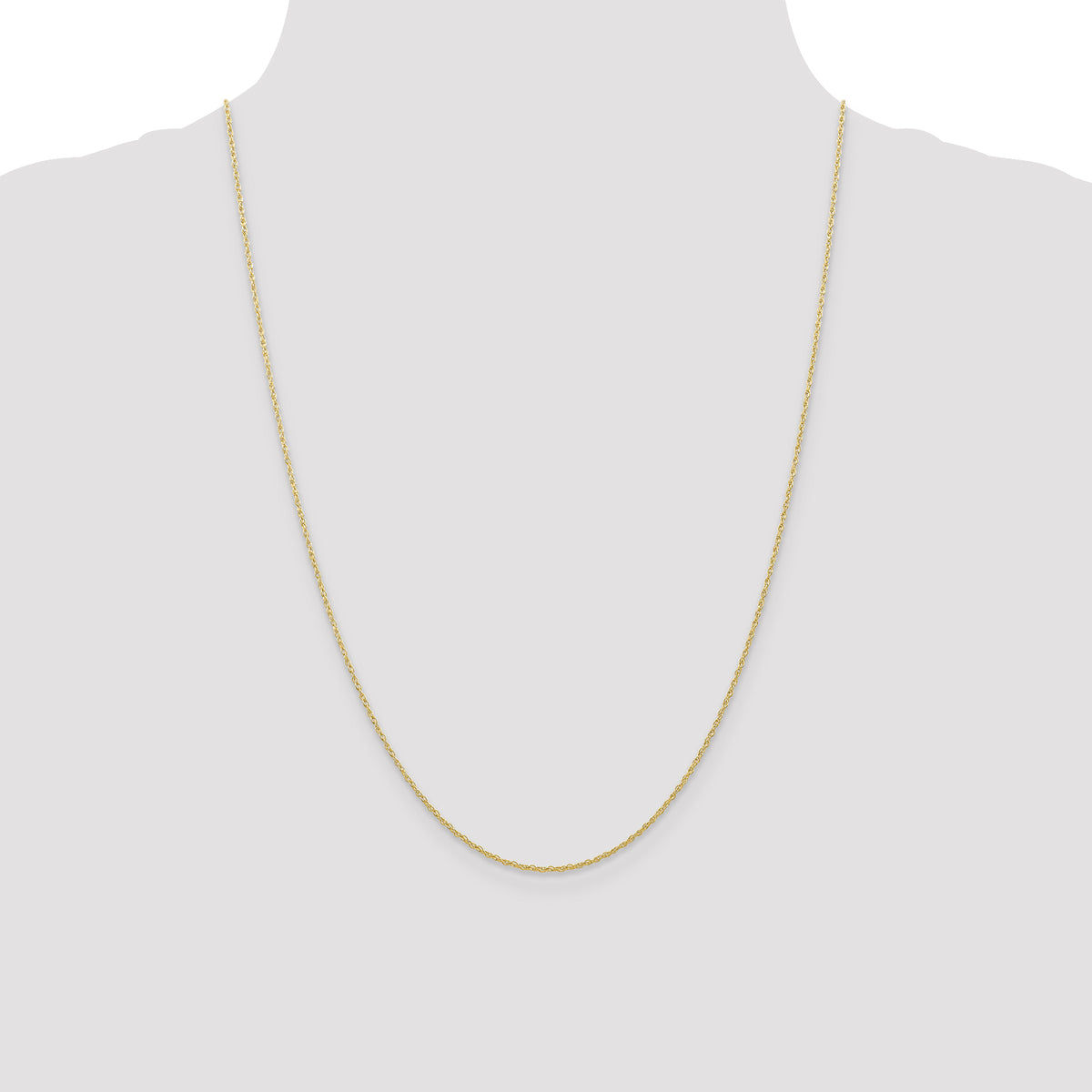 Gold (10K & 14K) Carded Cable Rope Chain - 10k Yellow Gold / 24 in / 0.7 mm