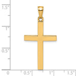 Gold Polished Latin Pendant - 10k Yellow Gold / 18 x 29 mm / 36x18mm