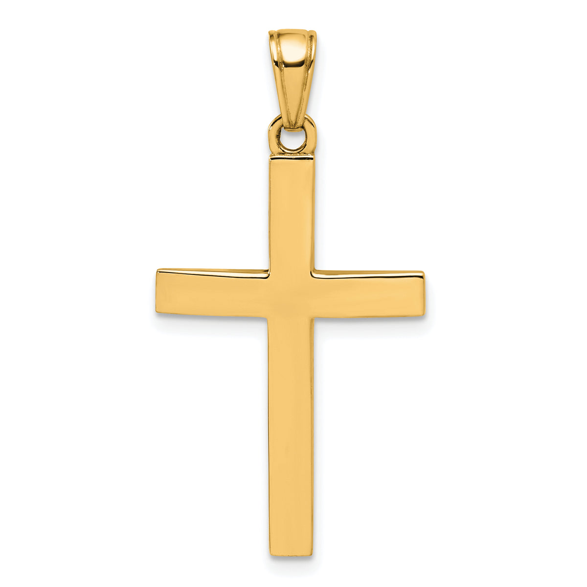 Gold Polished Latin Pendant - 10k Yellow Gold / 18 x 29 mm / 36x18mm