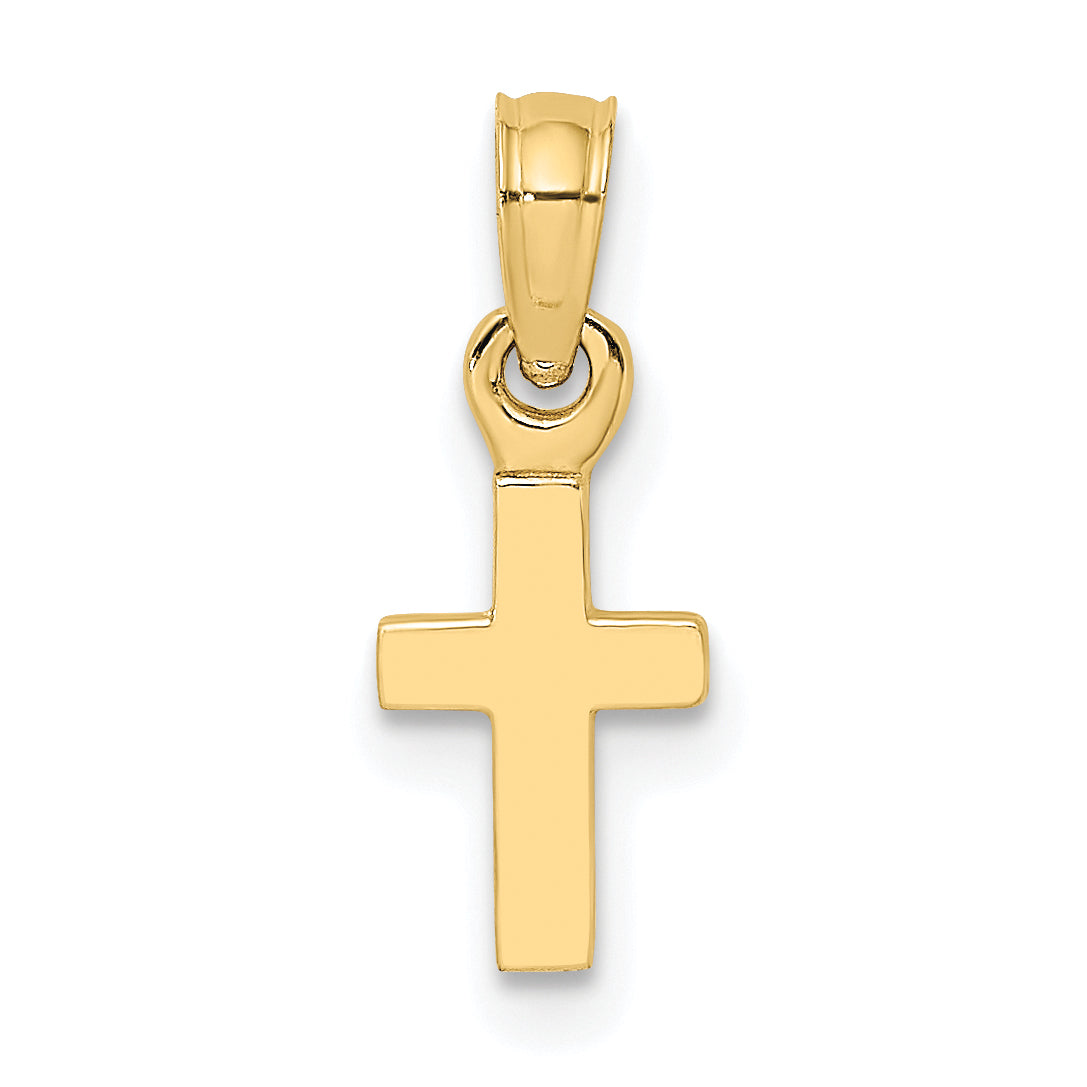 Gold Polished Latin Pendant - 10k Yellow Gold / Standard / 17.3mm