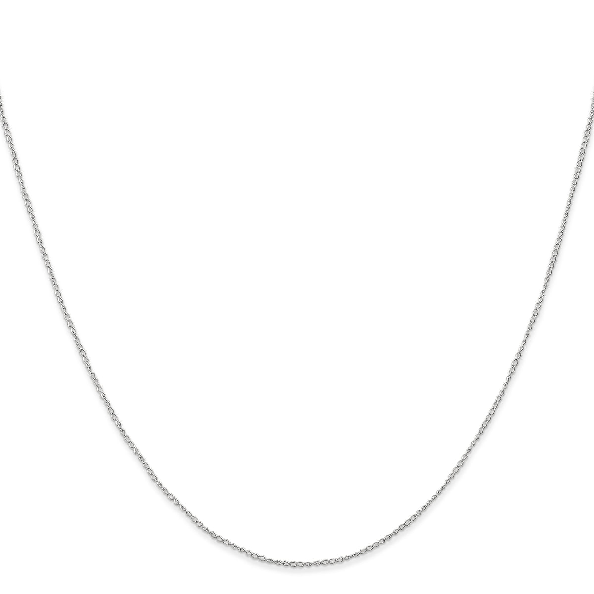 Gold (10K & 14K) Carded Curb Chain - 10k White Gold / 16 in / 0.5 mm