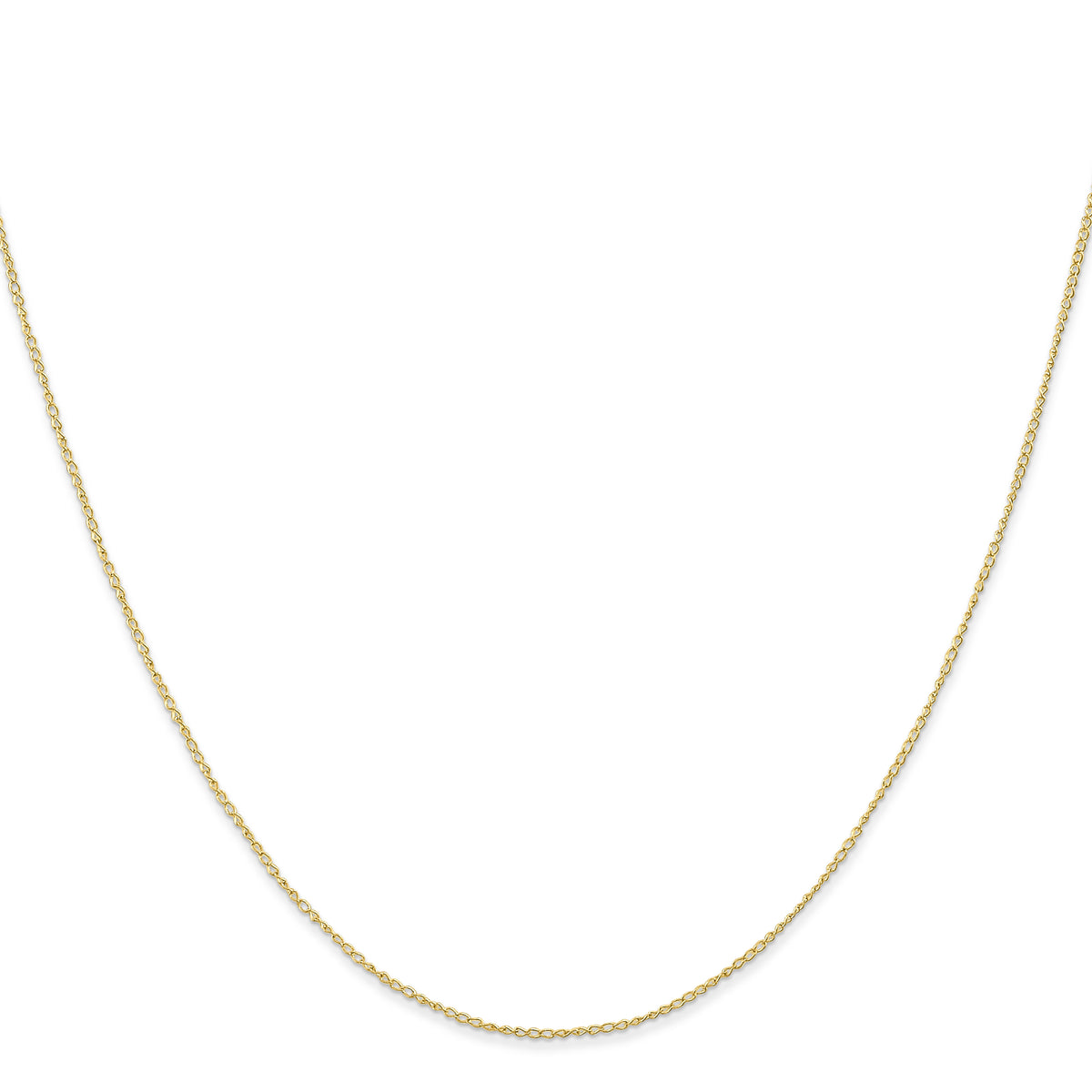 Gold (10K & 14K) Carded Curb Chain - 10k Yellow Gold / 16 in / 0.5 mm