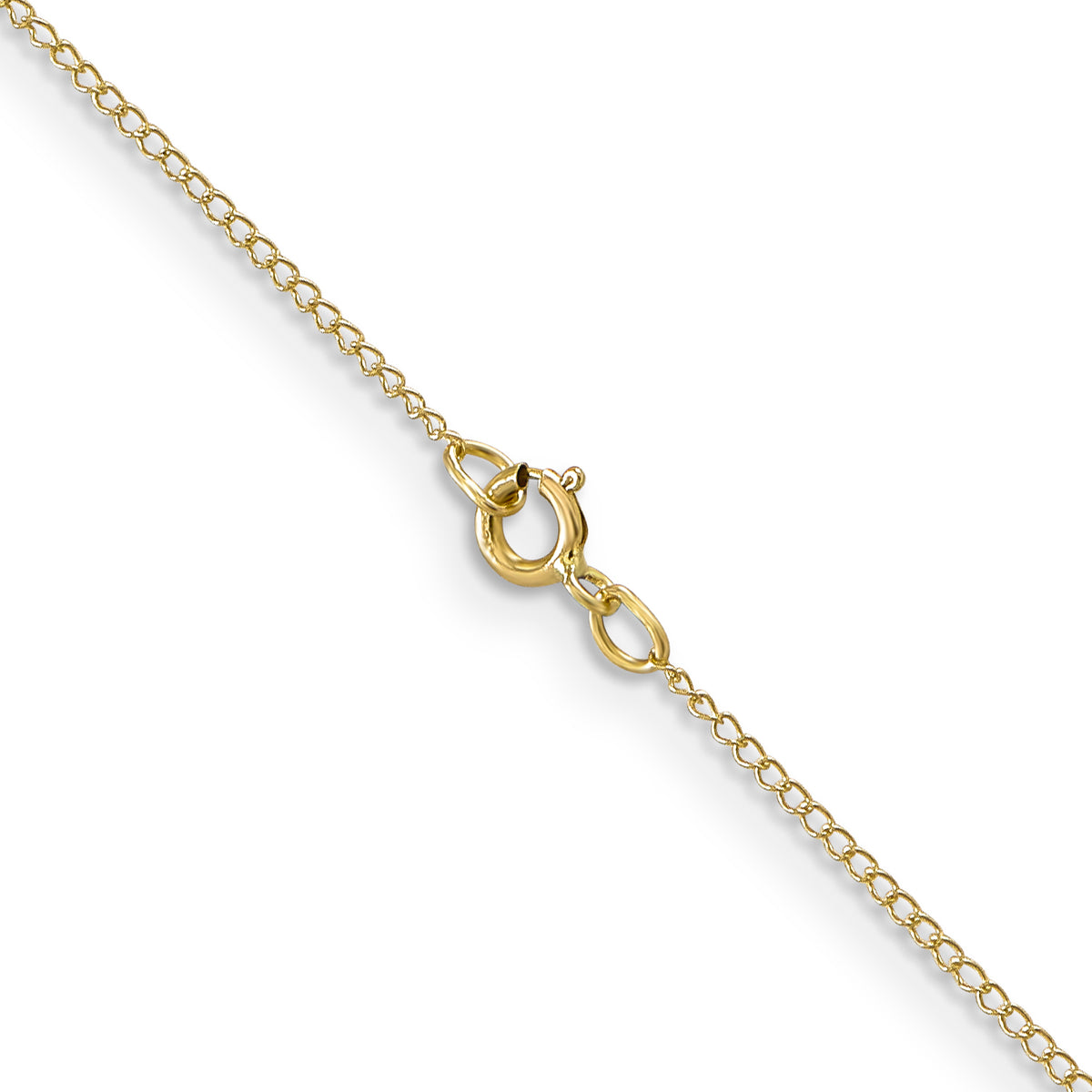 Gold (10K & 14K) Carded Curb Chain - 10k Yellow Gold / 16 in / 0.5 mm